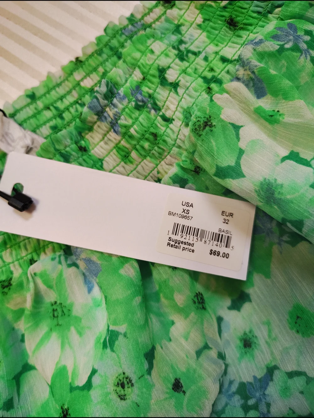 Bb‎ Dakota Nwt Floral Tiered Green Mini Skirt - Women Xs